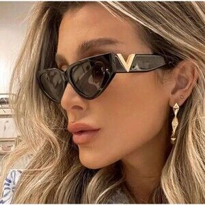Luxury Vintage Cat Eyt Sunglasses Women 2024 Fashion V Brand Designer Cateye Sun
